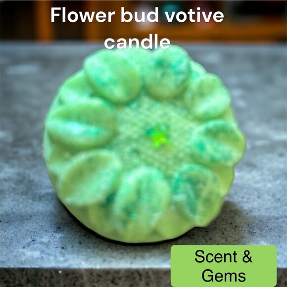 SCENT & GEMS, FLOWER BUD VOTIVE CANDLES! - Picture 5 of 7